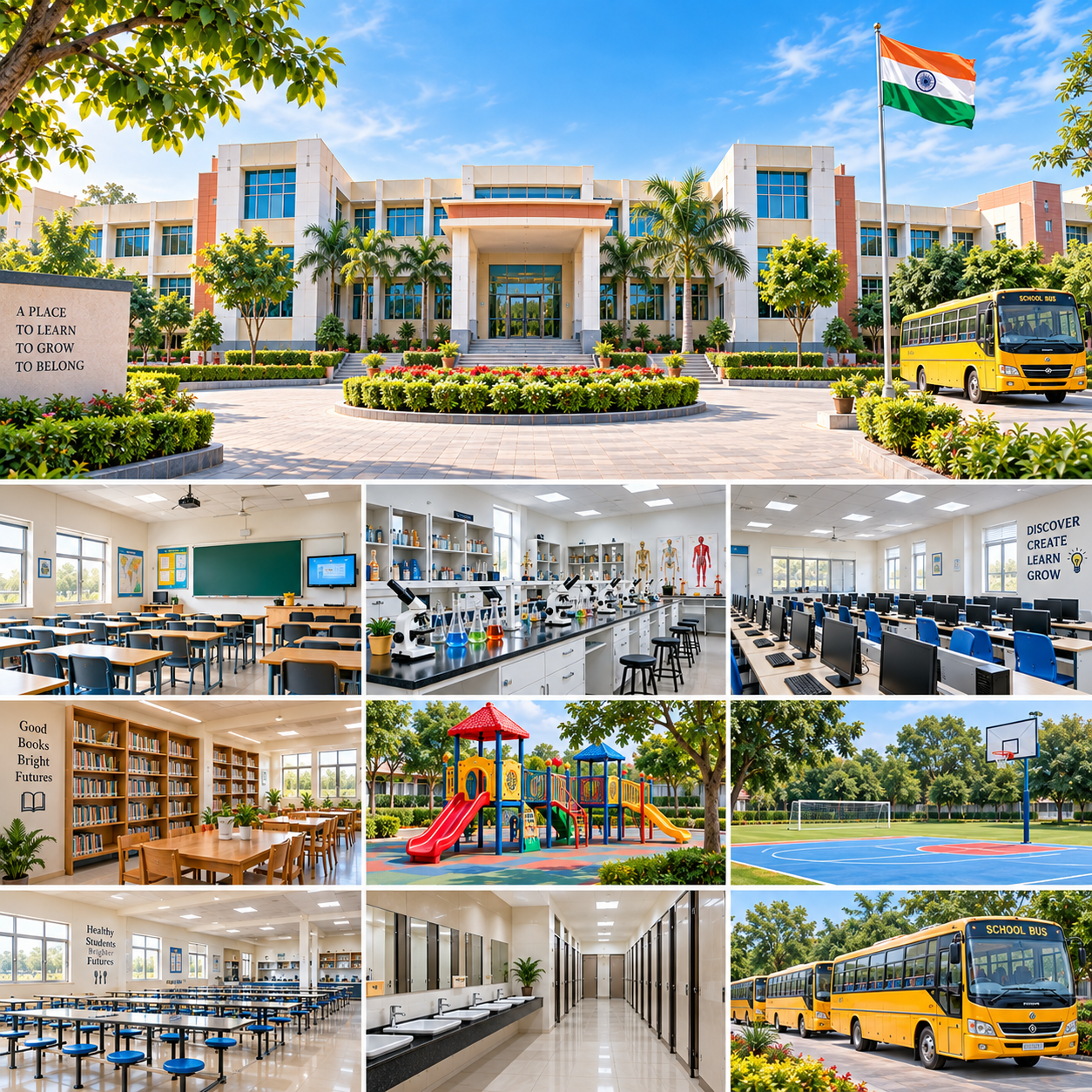 Corridor inside The Brahmanand Academy campus